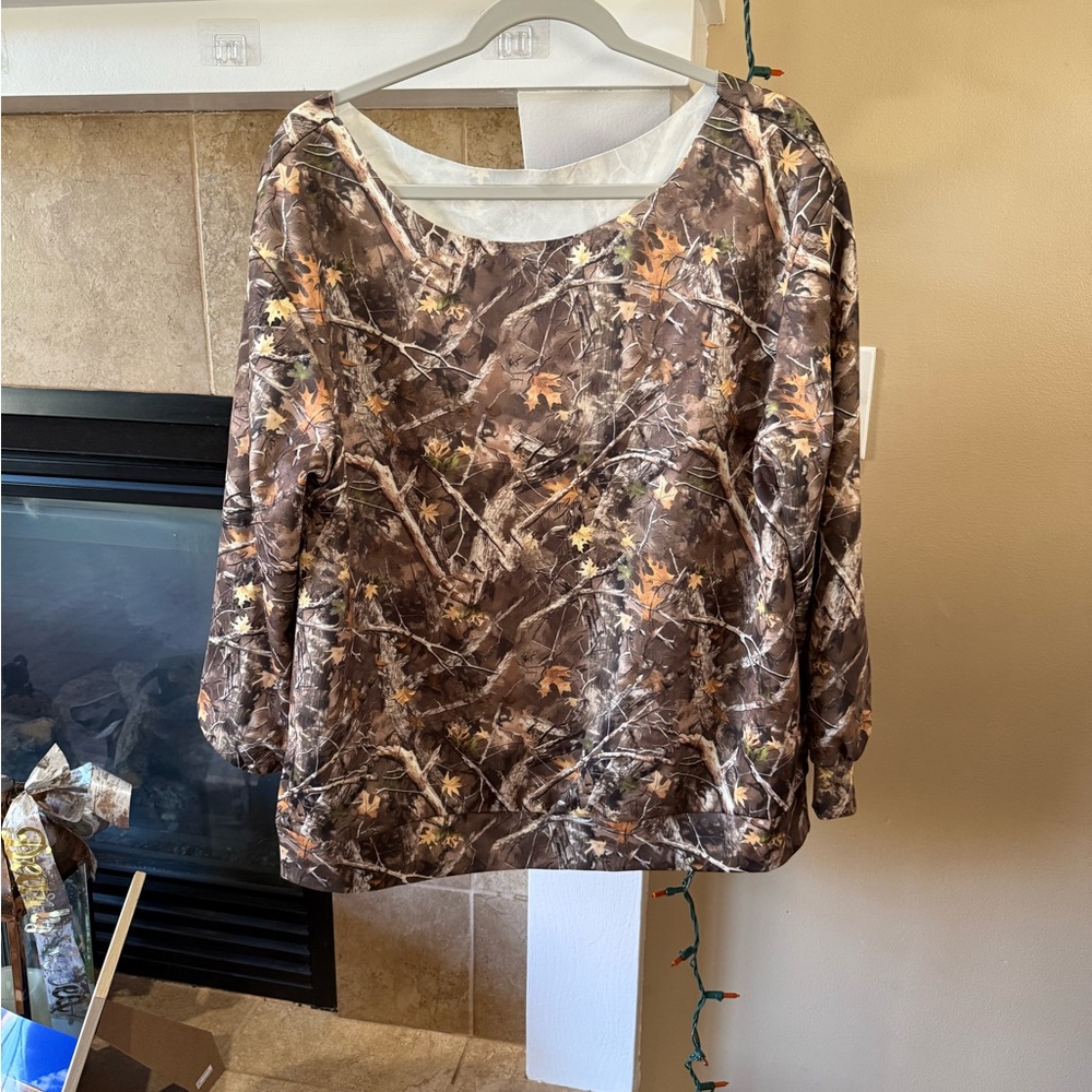 Camouflage Print Women's Top